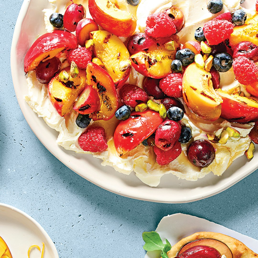 Grilled Fruit Over Labneh Recipe LifeBeautiful Magazine