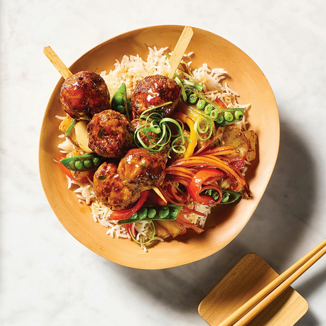 Hawaiian Teriyaki Meatball StirFry LifeBeautiful Magazine