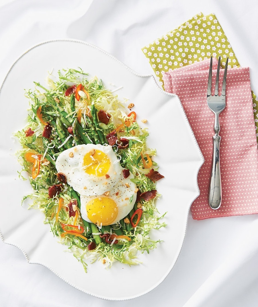 Asparagus, Egg & Frisée Salad Recipe LifeBeautiful Magazine