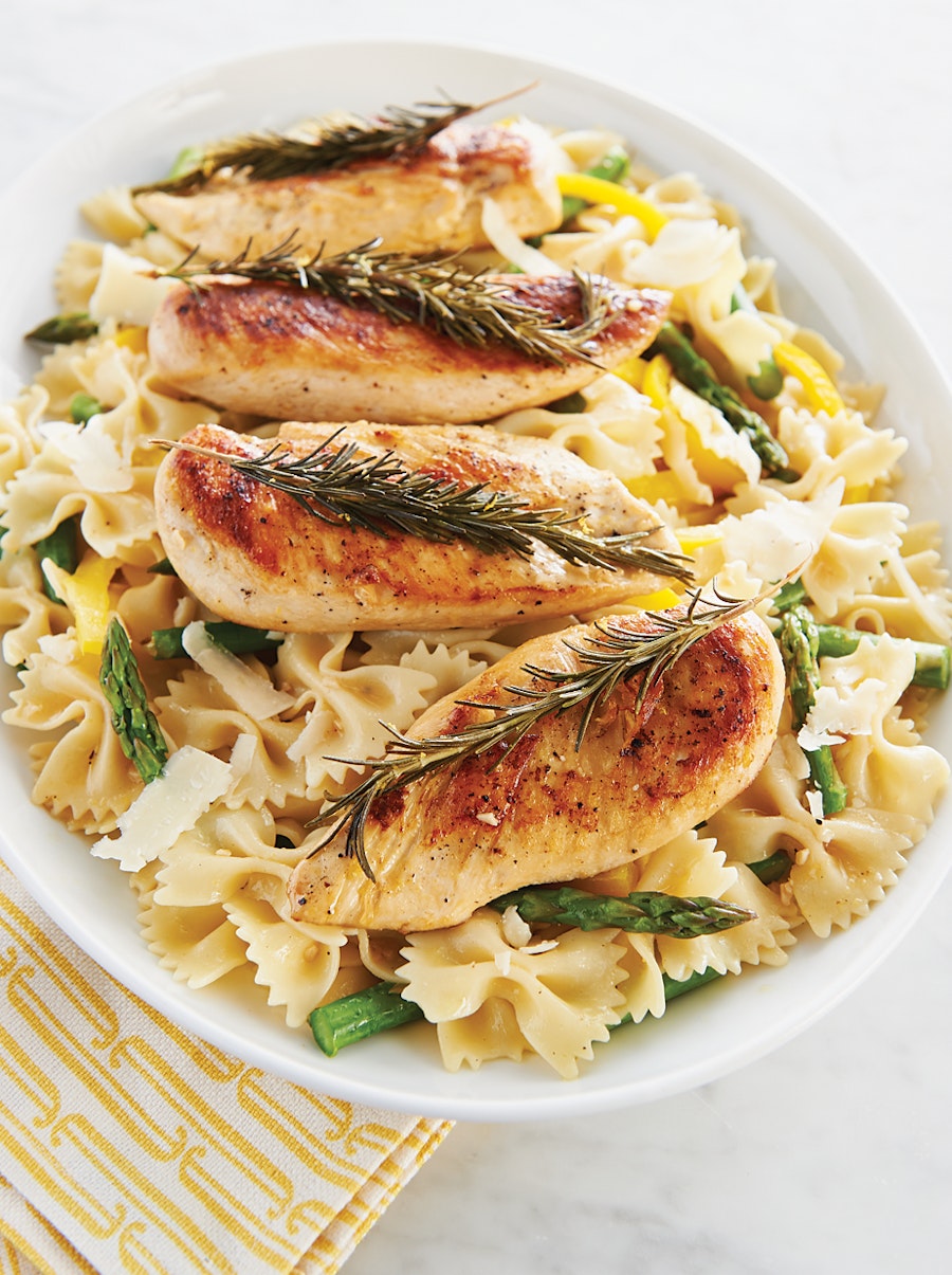 Lemon Chicken & Asparagus Pasta Recipe LifeBeautiful Magazine